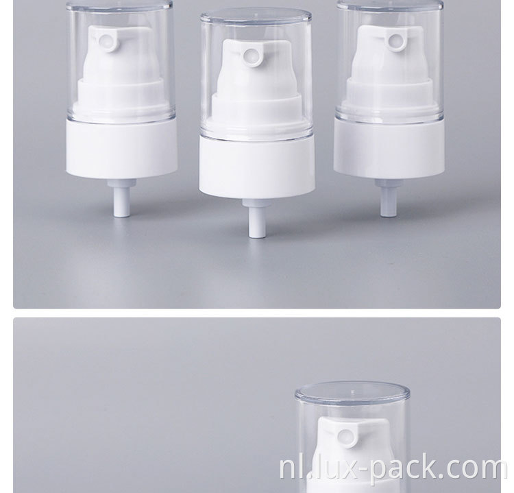 18/410 20/410 Spray Panis Cosmetic Cream Pump Jar met overdrachtspompontvanger